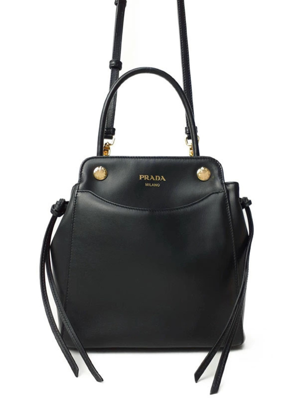 Prada Carry Leather Handbag